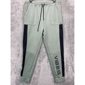 Public Record Men's Luciano‎ Mesh Panel Jogger Sz L Sage Tech Vibes